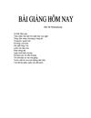 Tập thơ bài giảng hôm nay