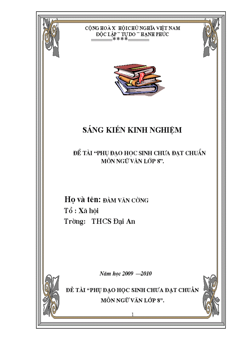 SKKN HS chưc đạt chuẩn