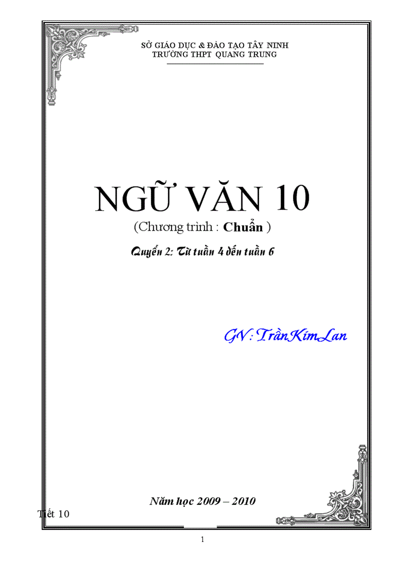 Giáo Án Ngữ Văn 10 CB tuần 4 6