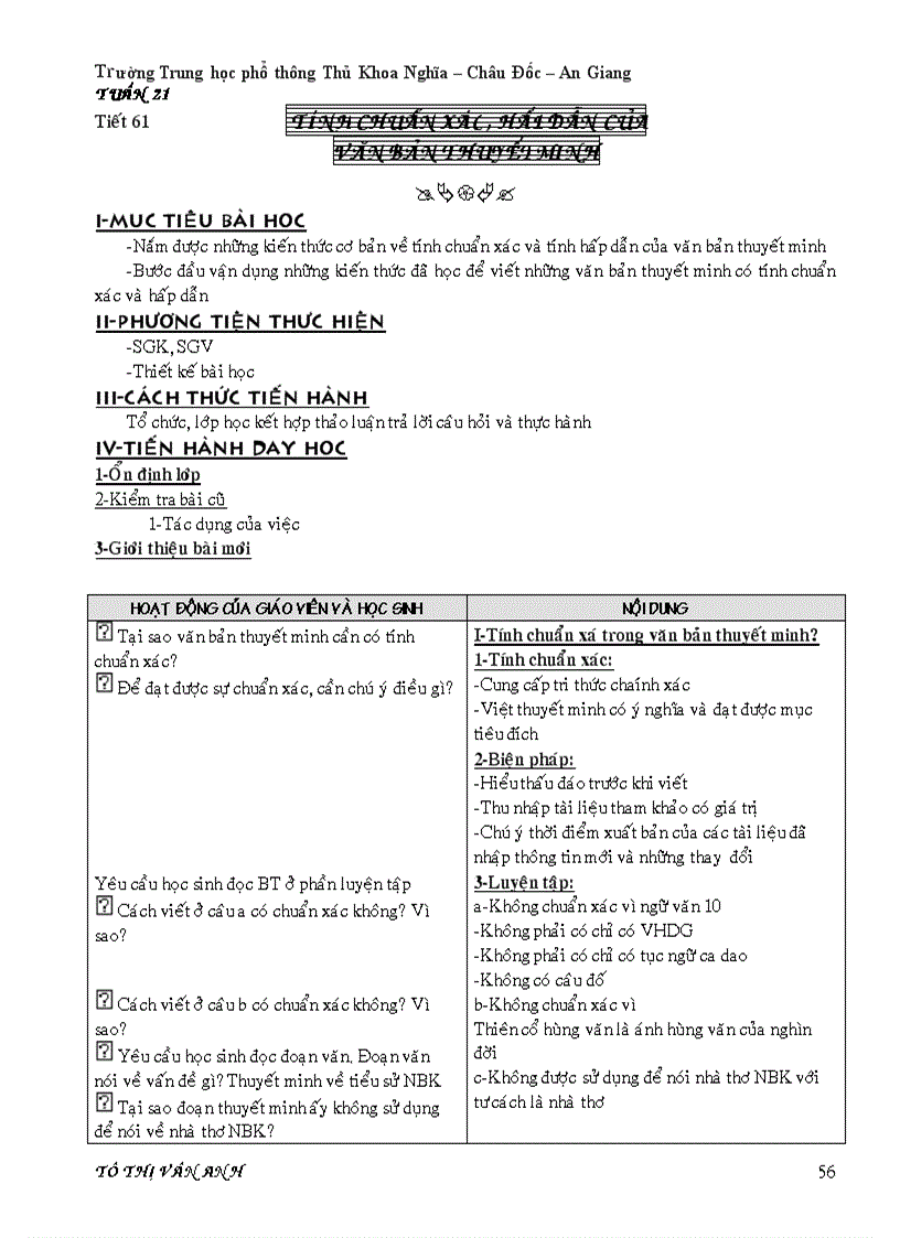 Ngữ Văn 10 cobanT61 vân anh