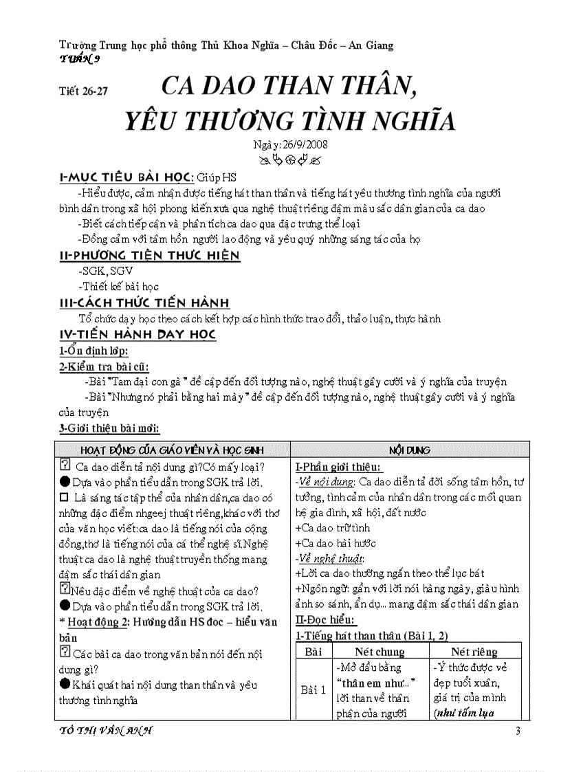 Ngữ Văn 10 cobanT26 27 vân anh