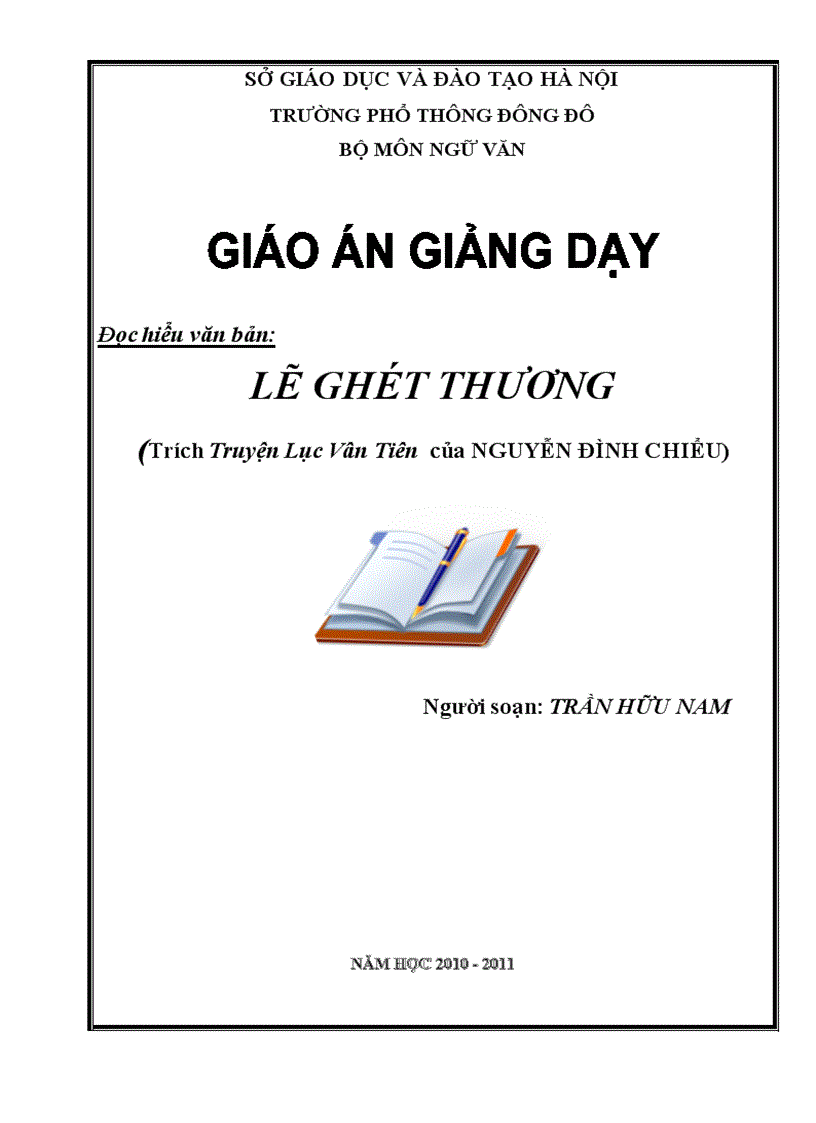 Lẽ Ghét Thương Nguyễn Đình Chiểu