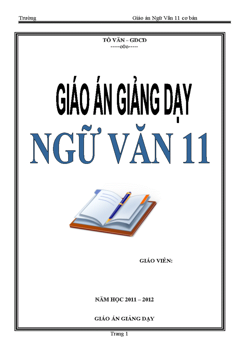 Giáo án văn 11 đã giải nén