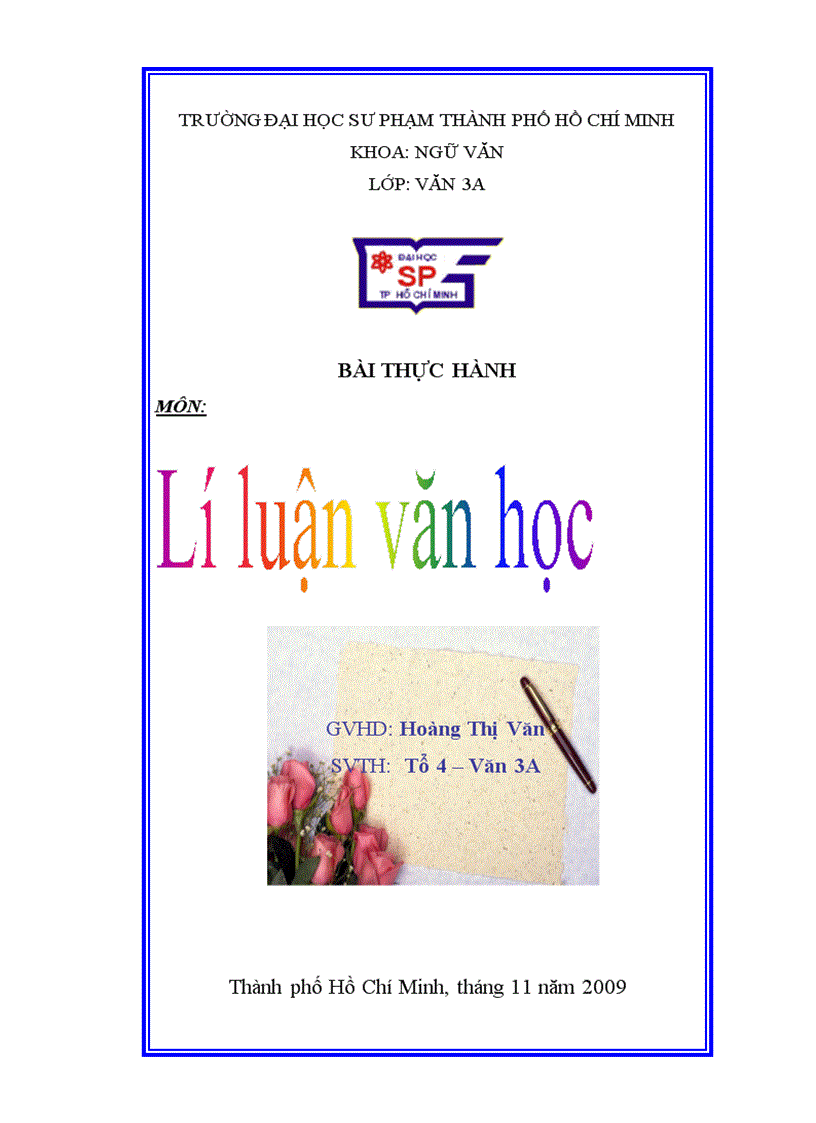 Li luan van hoc CNHT CNLM