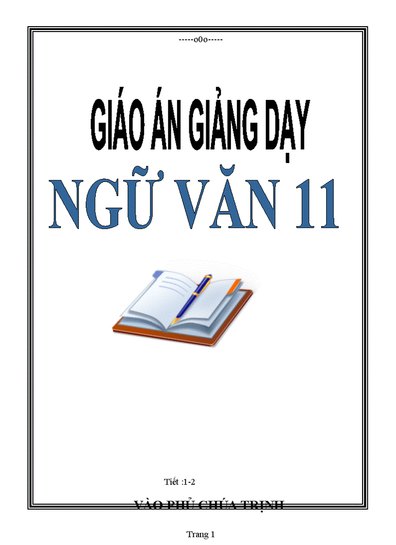 Giáo án ngữ văn 11hay