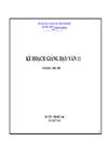 Kế hoach giảng dạy Văn 11 Ban cơ bản