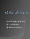 Kĩ năng viết bản tin nhanh