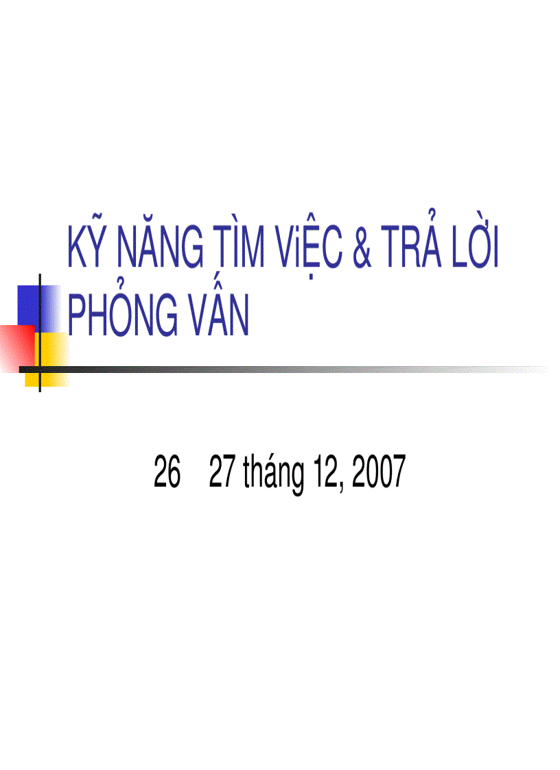 Kĩ năng trả lời phỏng vấn