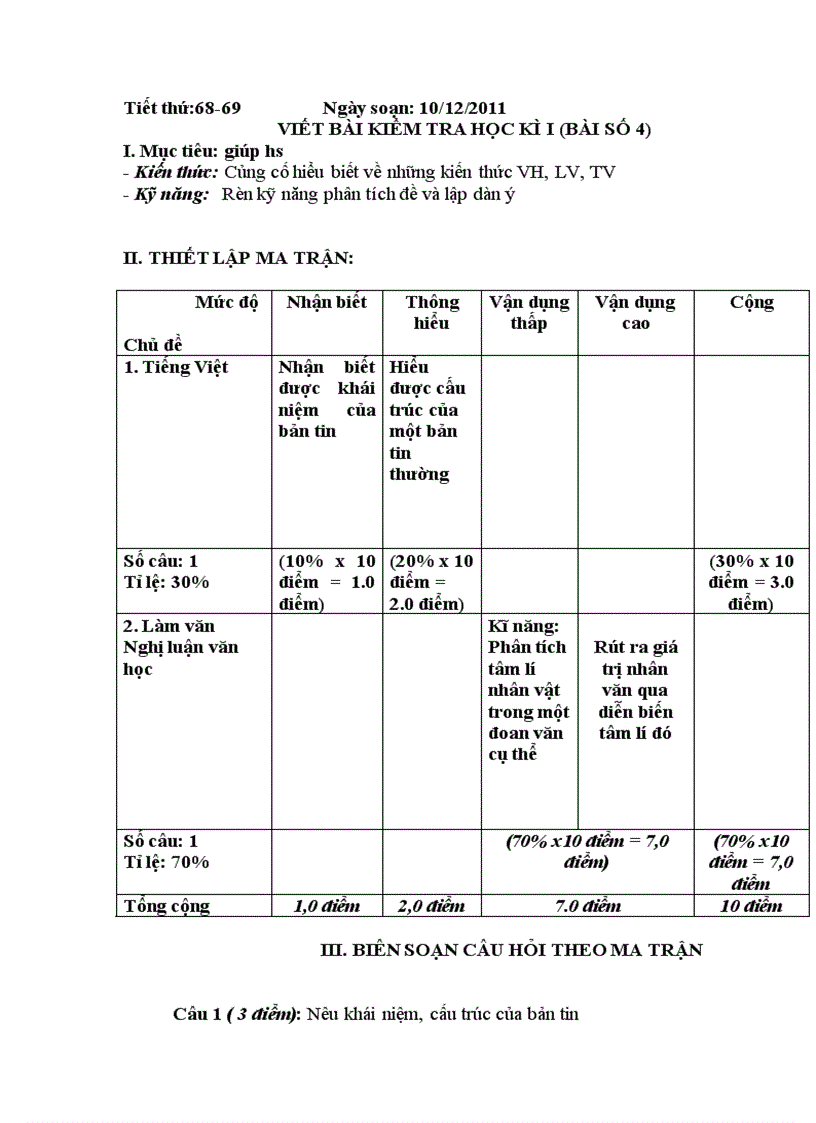 Đề kiểm tra 1