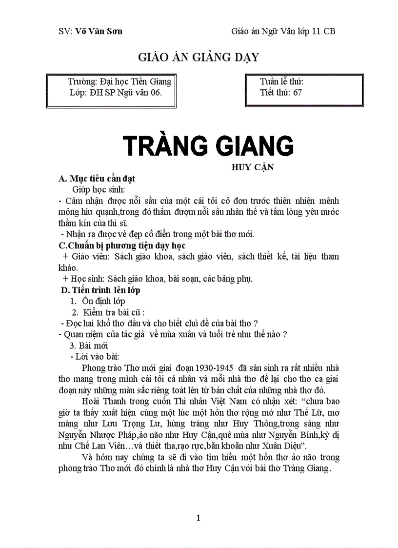 TRANG GIANG Dự thi