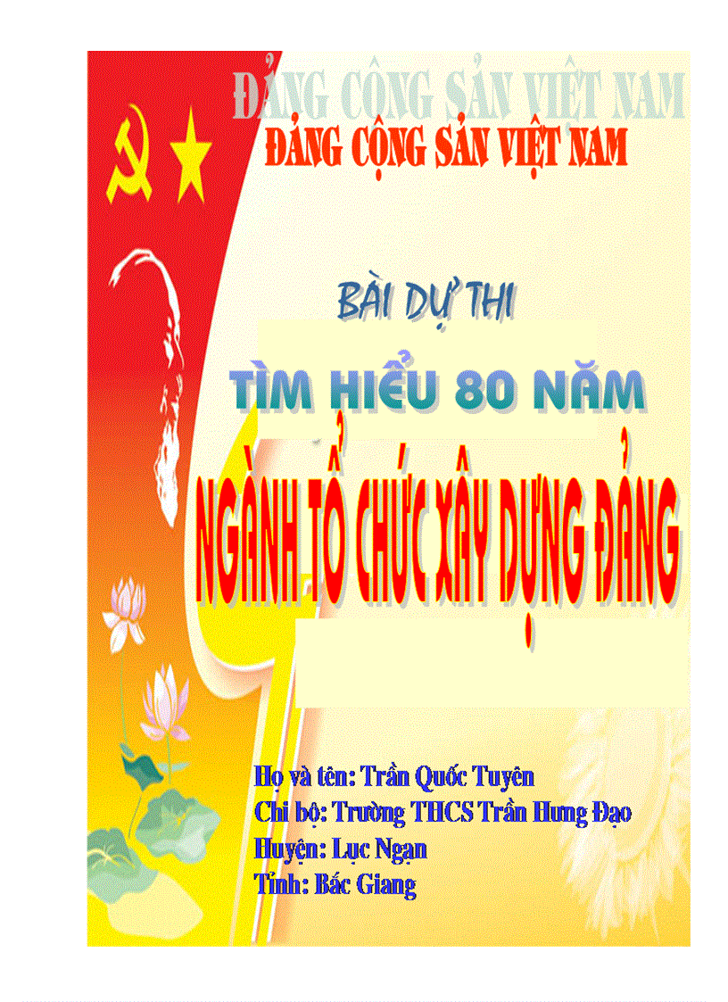 Mẫu Bìa 80 năm ngành XD Đảng