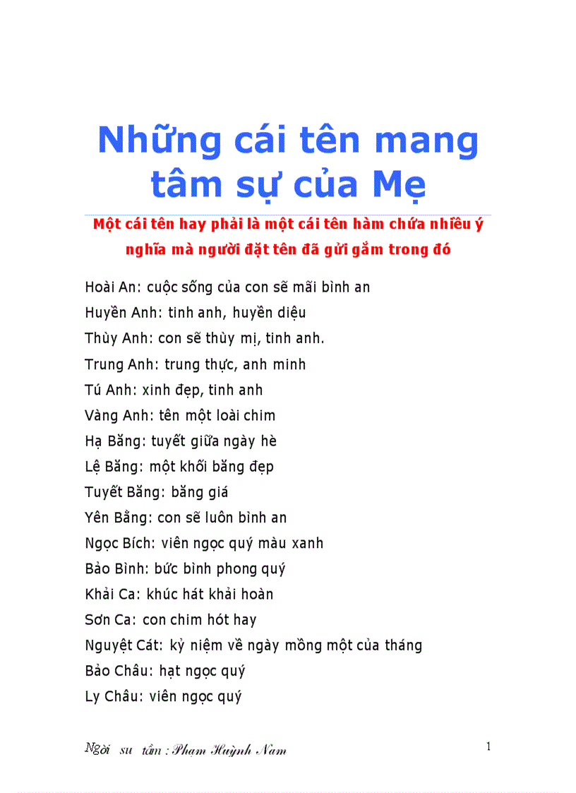 Cách đặt tên cho con ý nghĩa hay