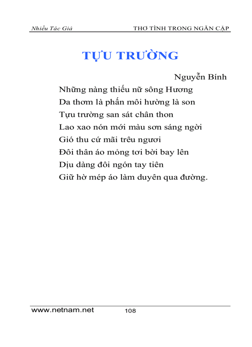 Thơ tình trong ngăn cặp