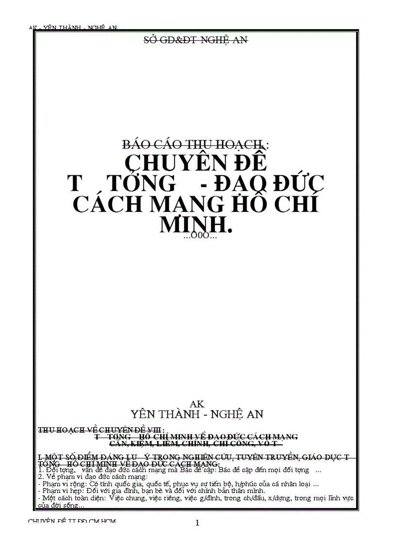 Cđ tư tưởng hcm