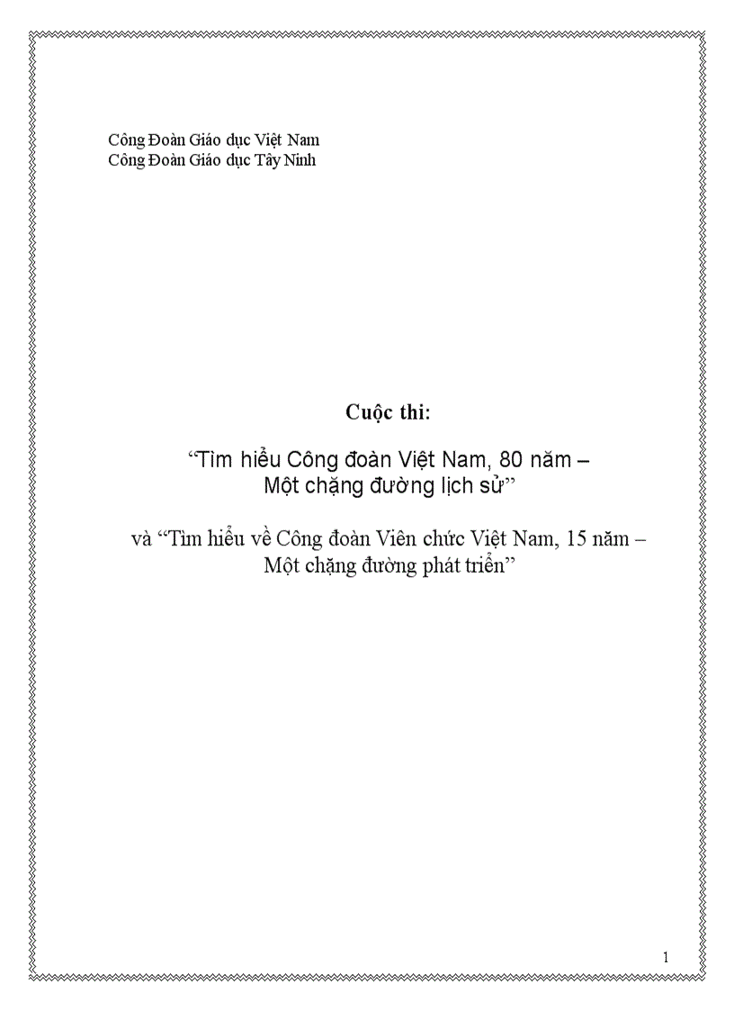 Đáp án cuộc thi 80 năm Công Đoàn có hình ảnh minh họa