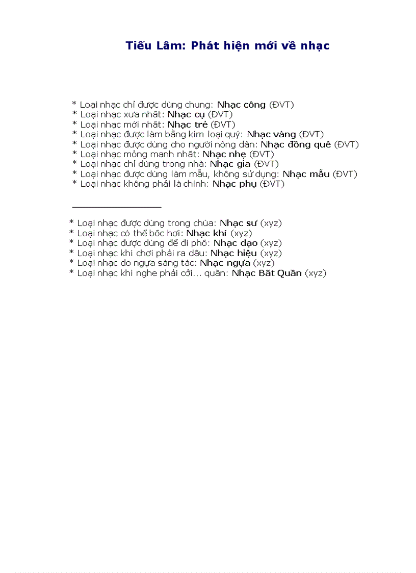 Phát hiện mới về nhạc