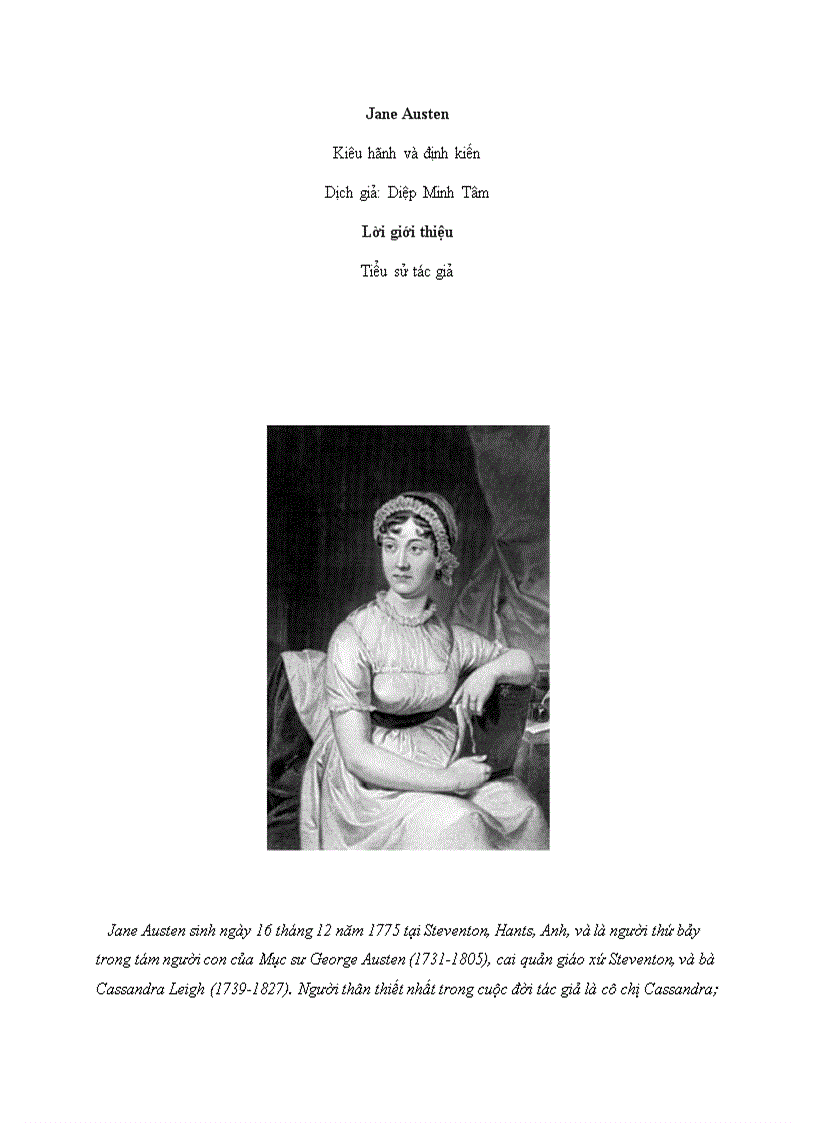 Kiêu hãnh và định kiến Jane Austen Hay nhất mọi thời đại