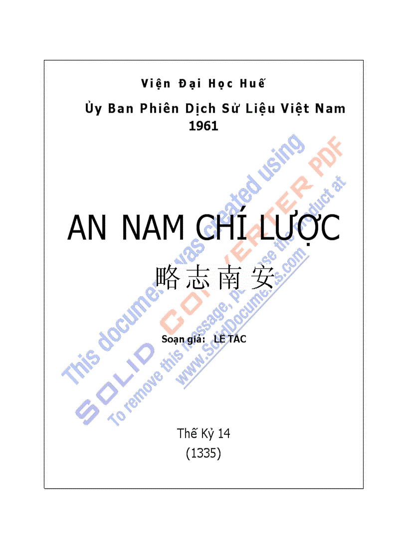 An Nam chí lược