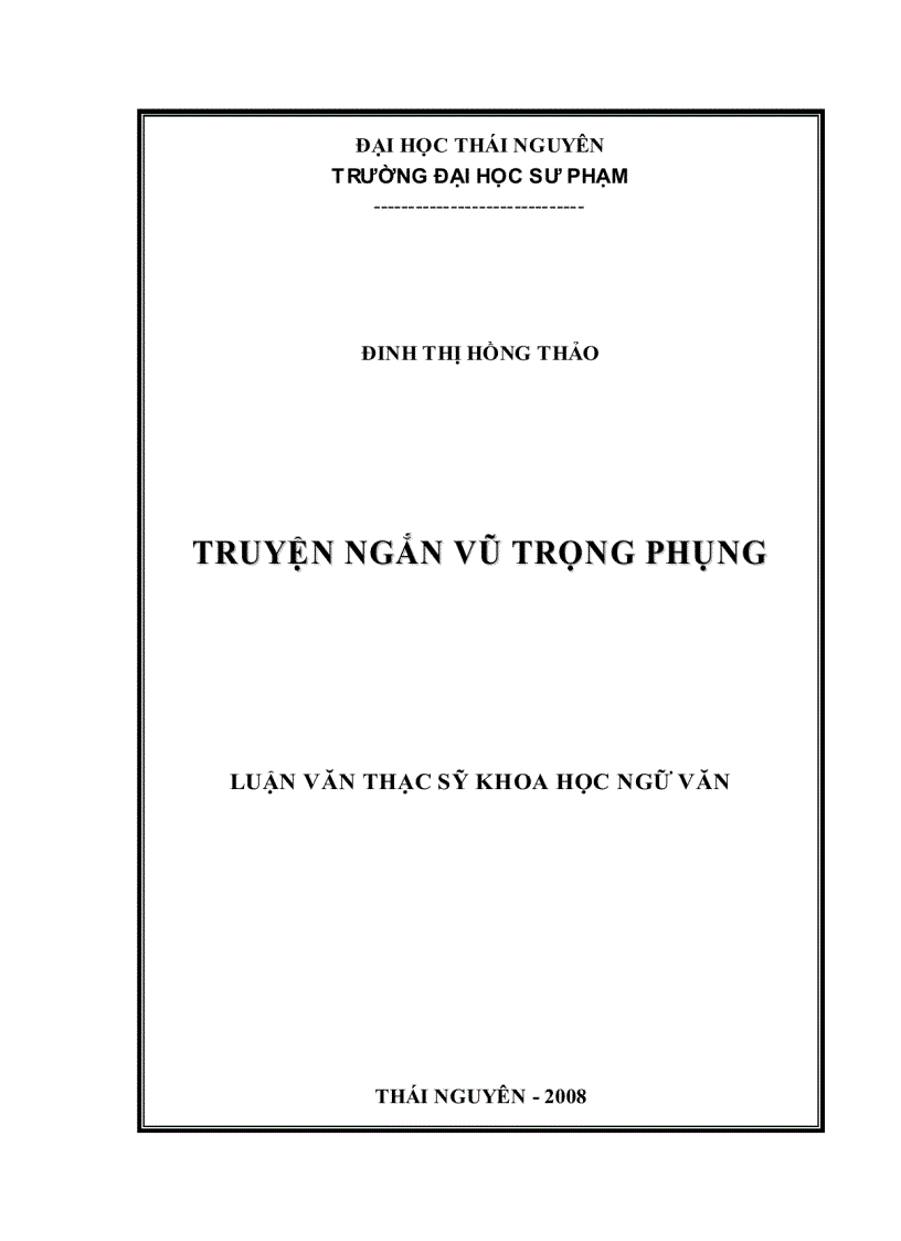 Truyện ngắn Vũ Trọng Phụng