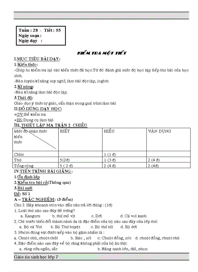 Tiết 55 56