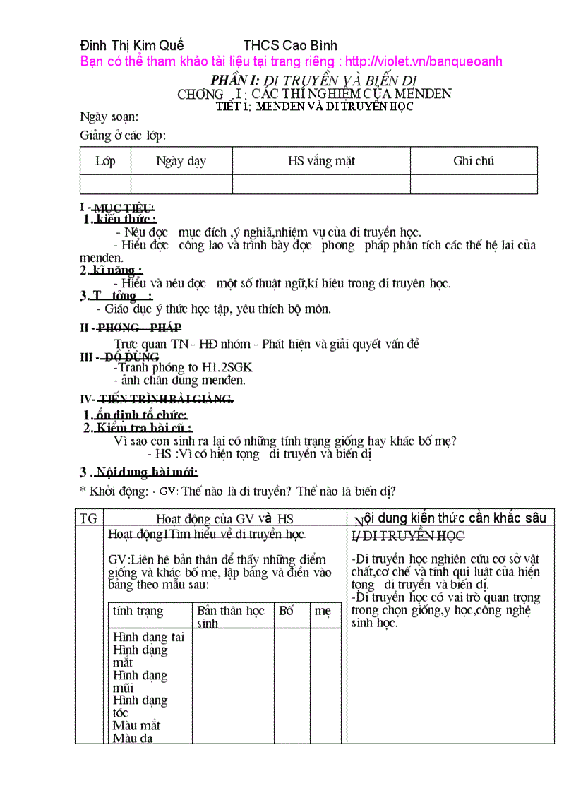 Sinh 9 t1 5 cao bằng