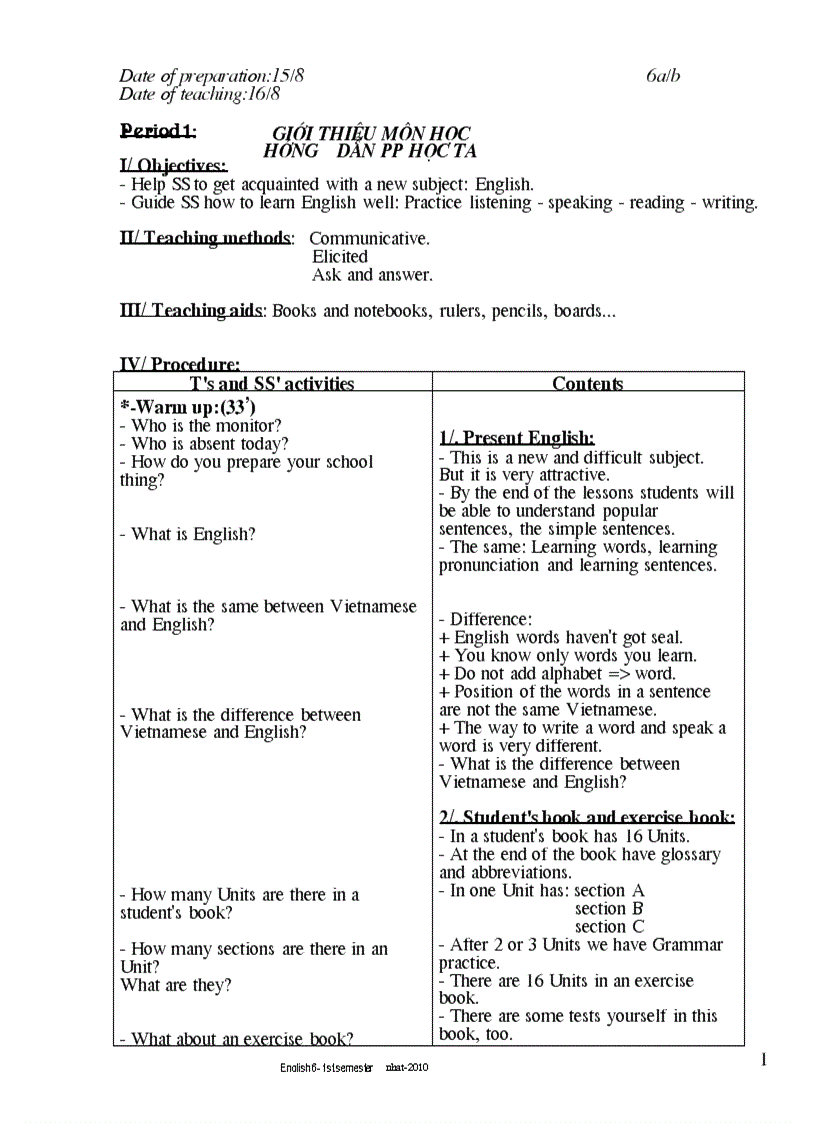 English6 lesson planning trial japan