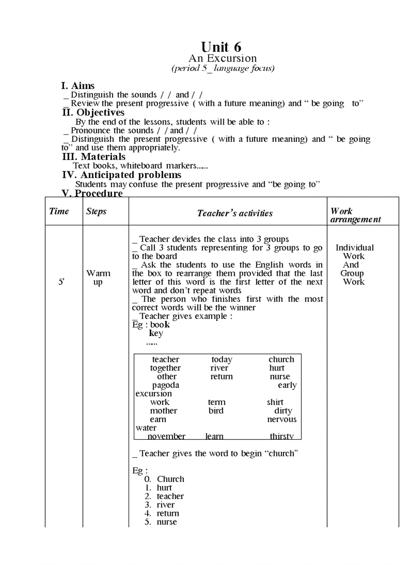 Unit 6 E11 Langguage focus