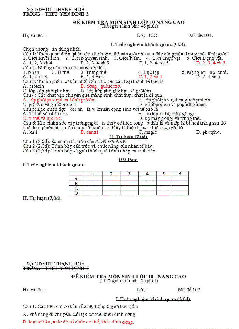 Kiểm tra 1t 10 NC