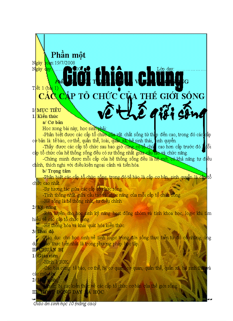 Sinh học 10 NC Trọn bộ