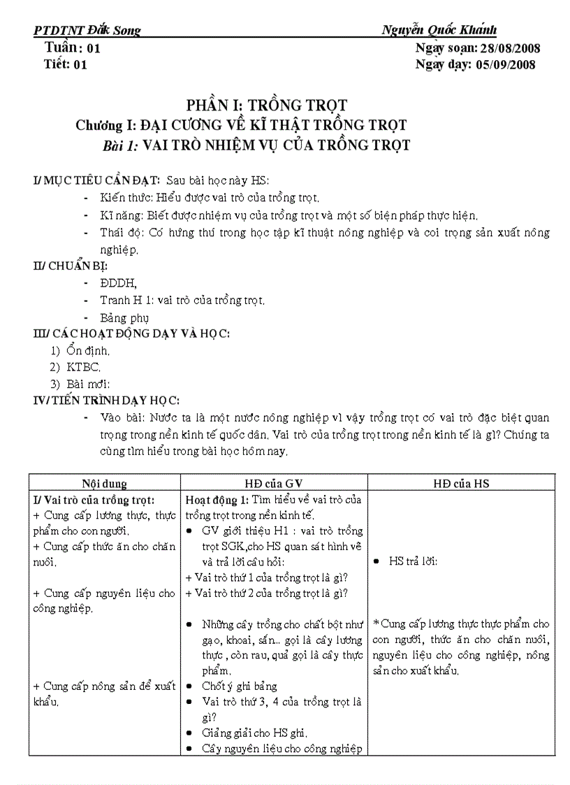 Thể dục 6 học kì i