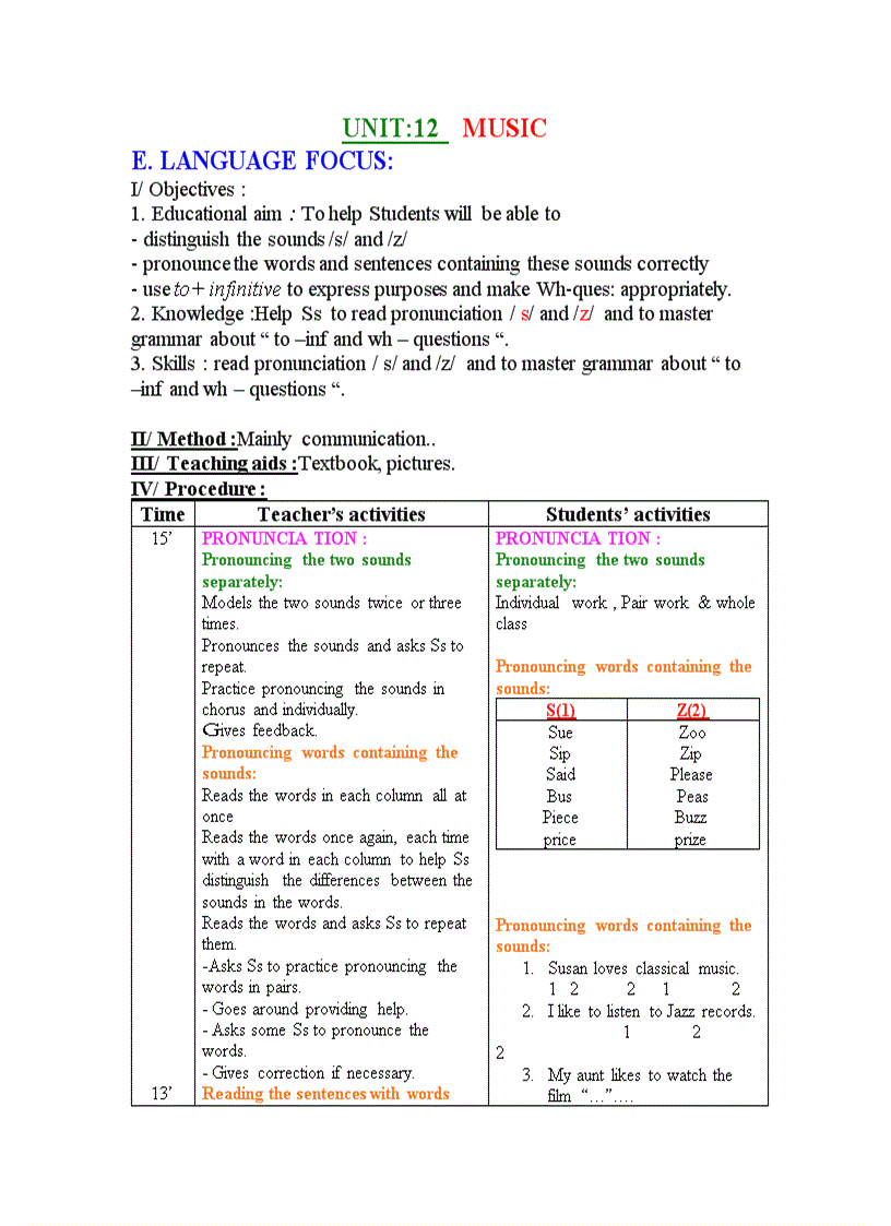 Unit 12 E 10 Language Focus