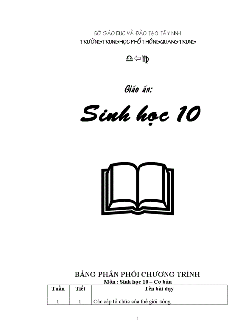 Sinh 10 cơ bản đầy đủ