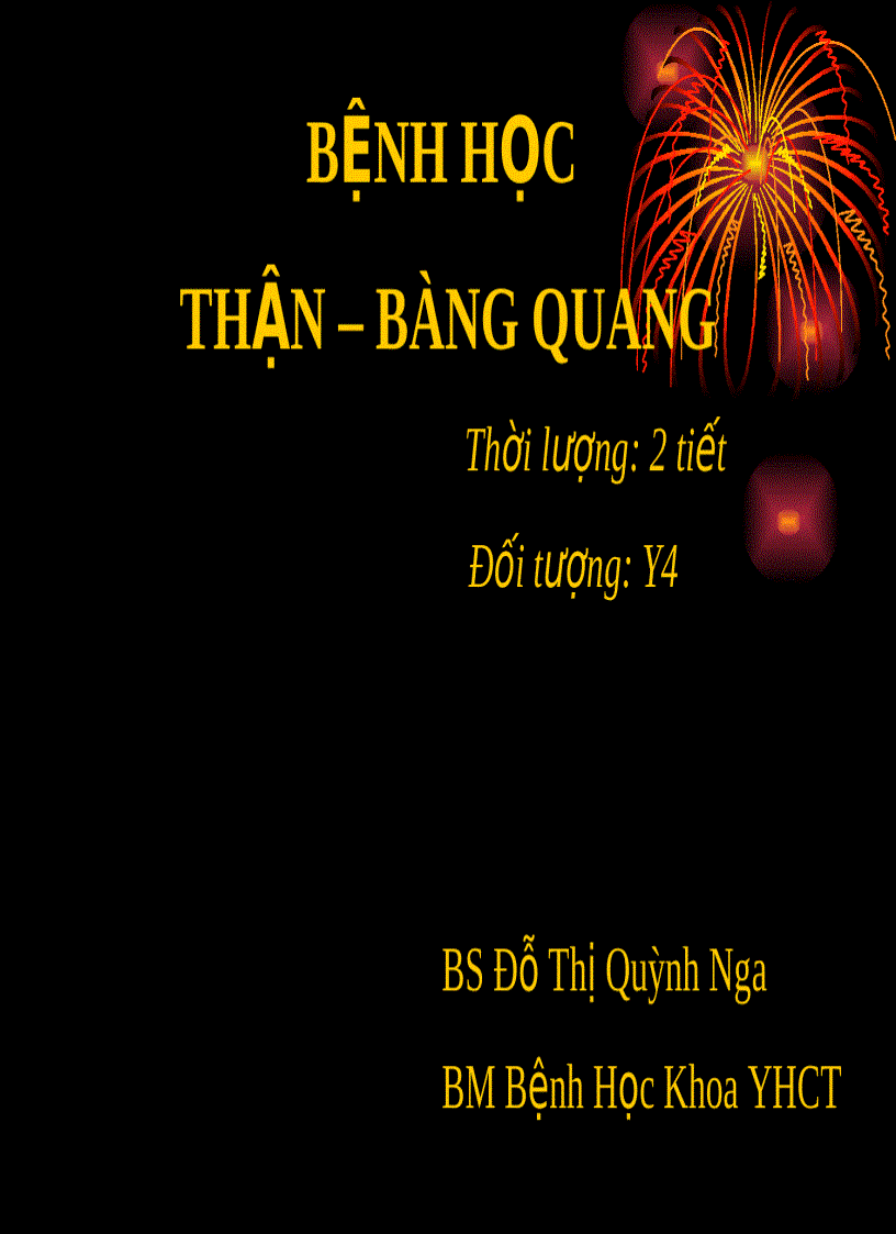 Bệnh lí Thận bành quang