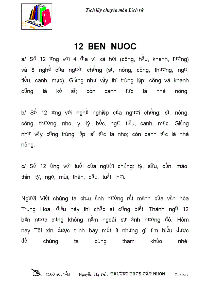 12 bến nước của người phụ nữ vn thời pk