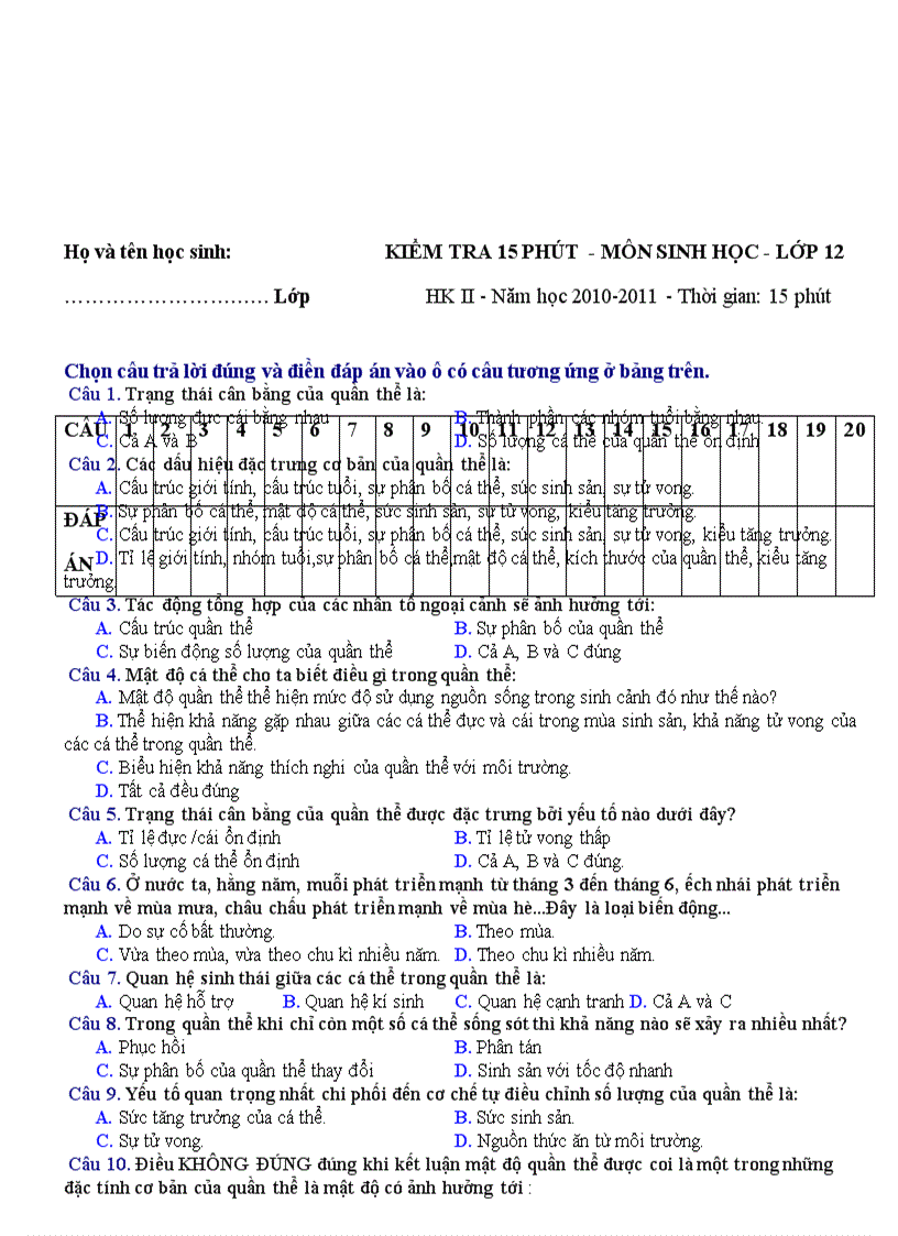 Kiem tra 15phut sinh 12 bài 36 39