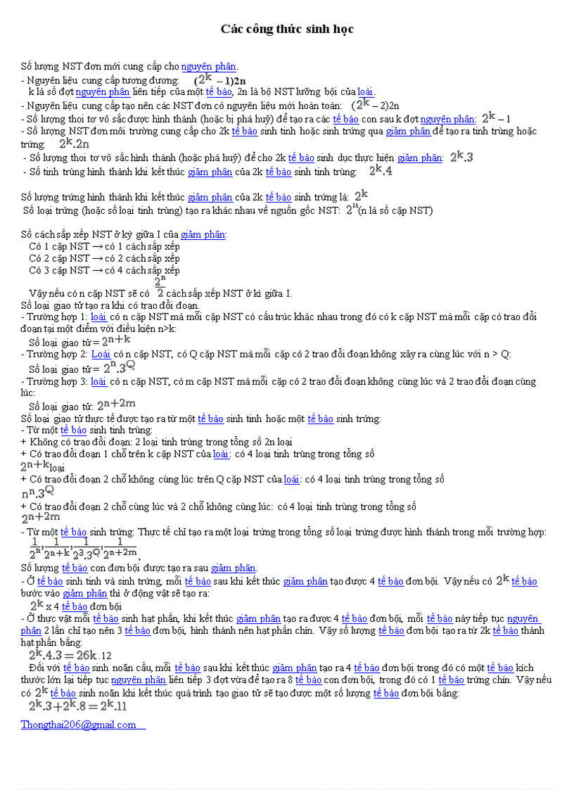 Cong thuc sinh hoc 12 on thi cap toc