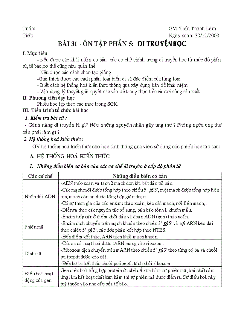 BÀI 31 ÔN TẬP DTH nâng cao