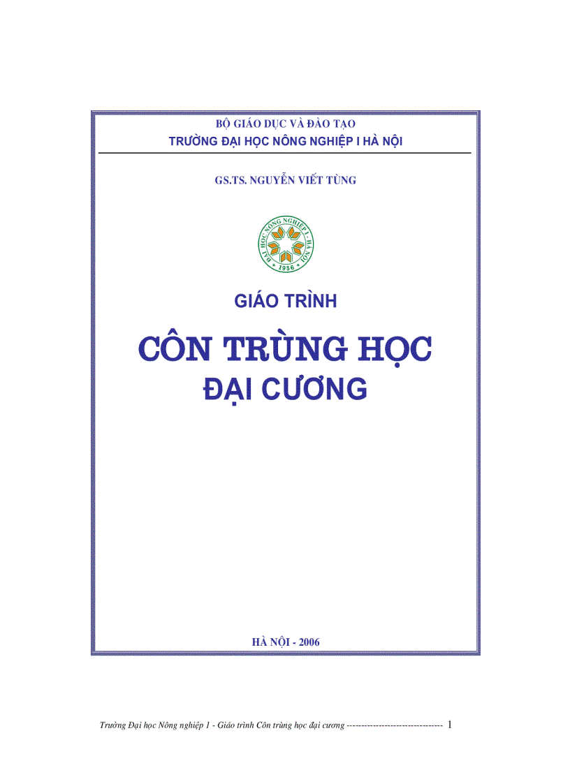 Giáo trình côn trùng học