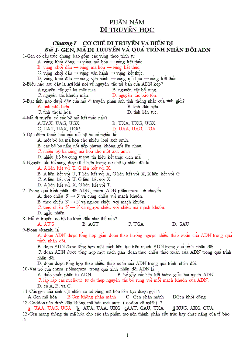 Ôn tập Thi TN TH PT phân DT và BD