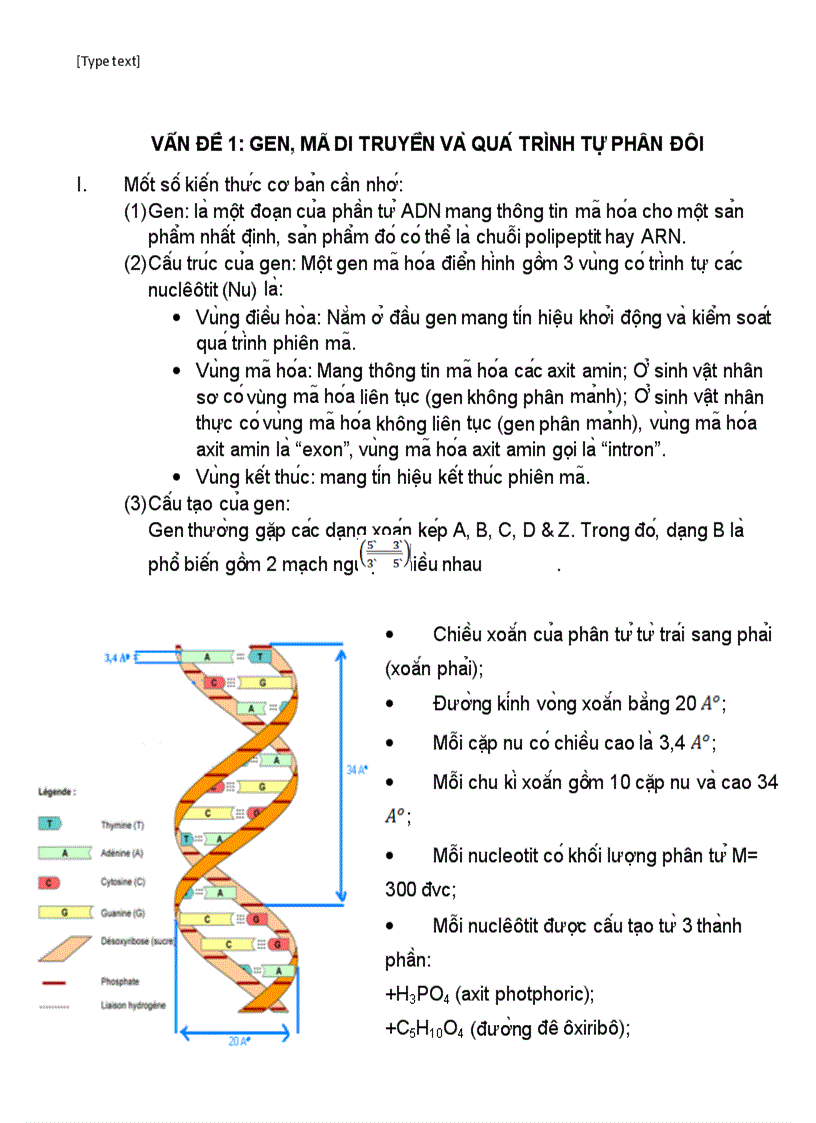 Phương pháp giải toán Sinh học 12 p1