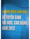 Tuyển sinh 2012 những điều cần biết