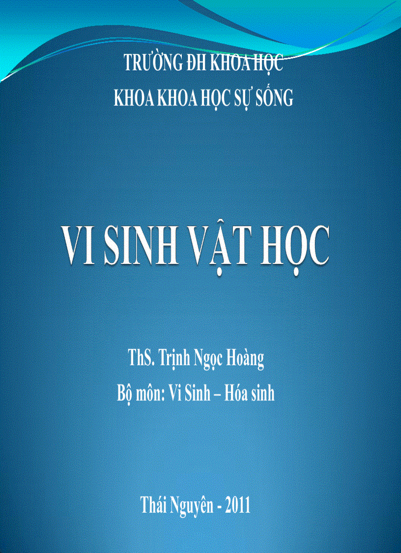 Bài giảng Vi sinh học