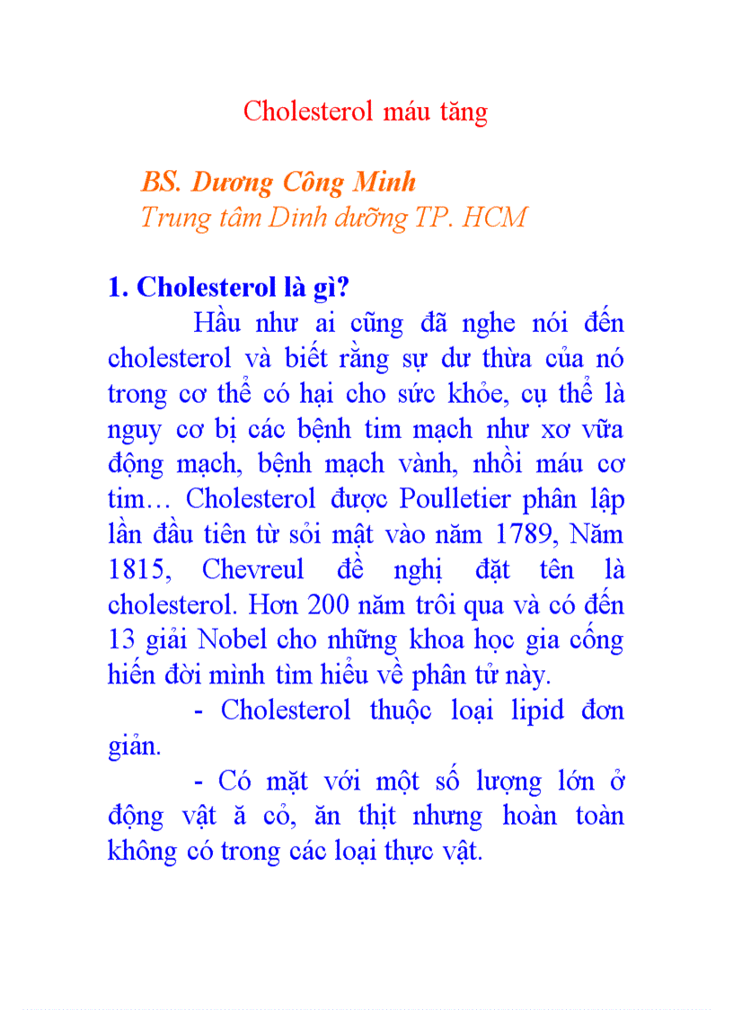 Cholesterol