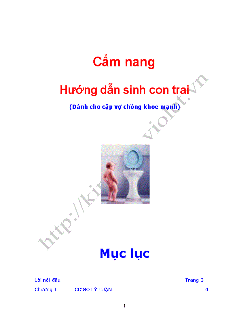 Cẩm nang hướng dẫn sinh con trai