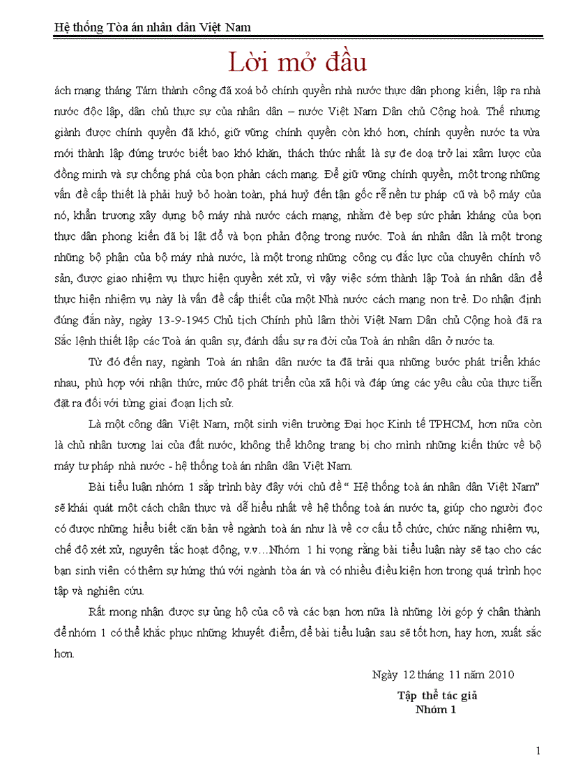 Bài Tiểu Luận Pháp Luật Đại Cương nếu học cô Nguyễn Ngọc Duy Mỹ thì đừng mua