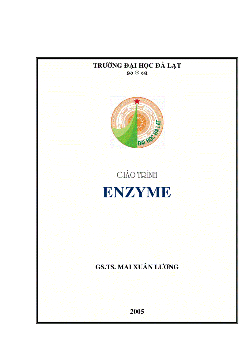 Giáo trình Enzyme