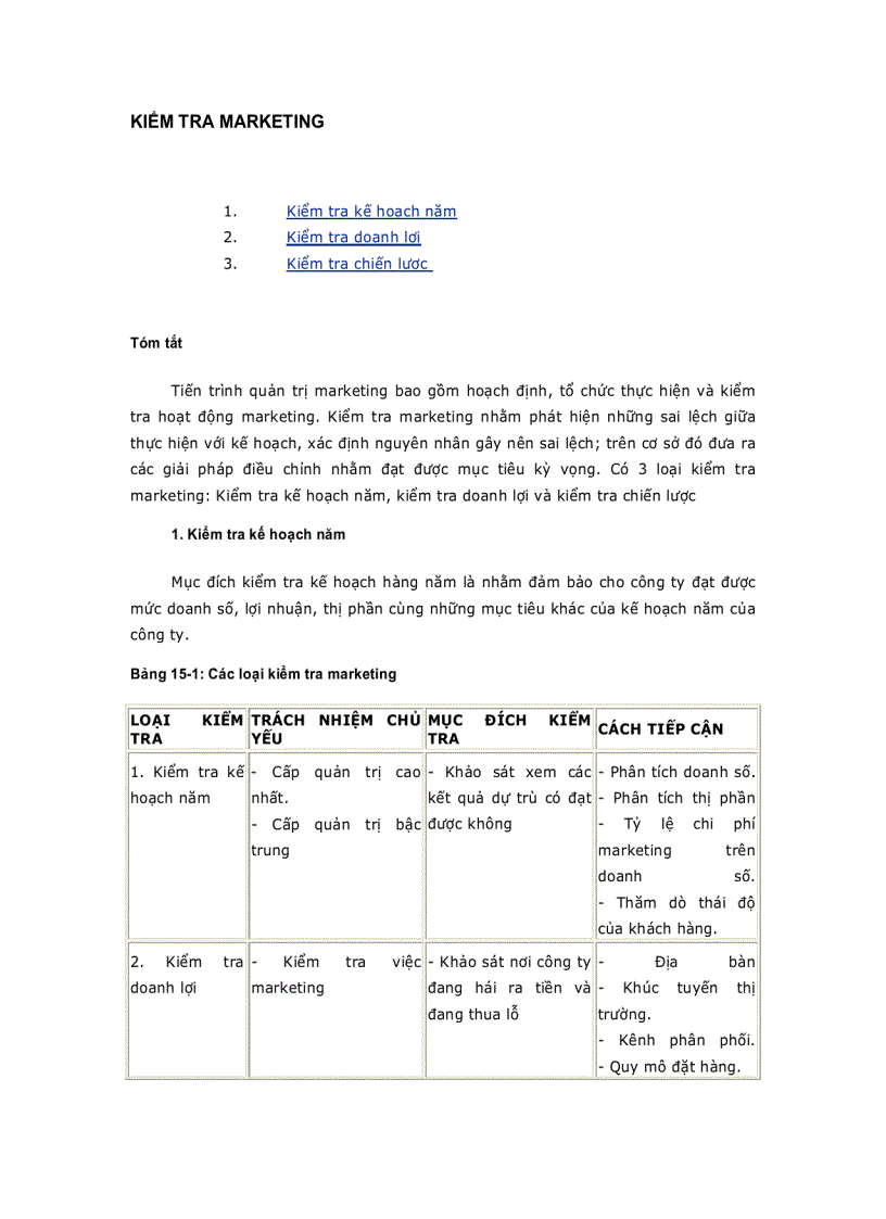 Kiểm tra marketing