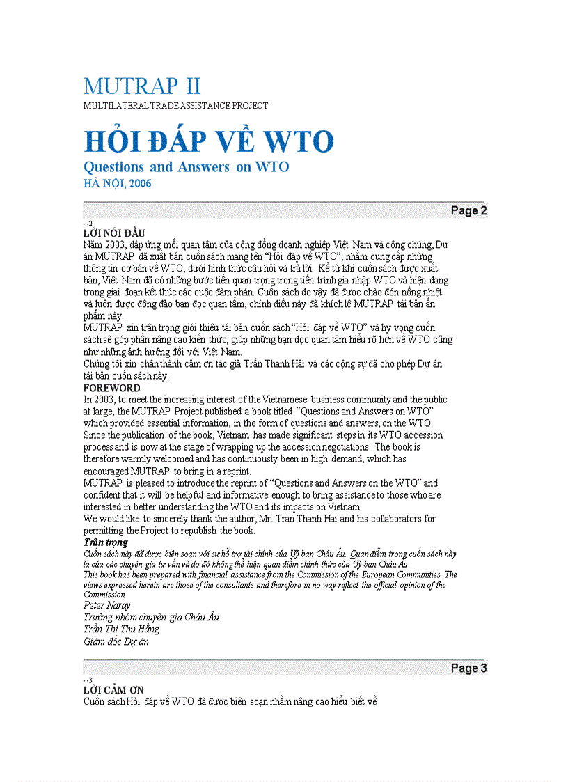 Hỏi đáp về WTO