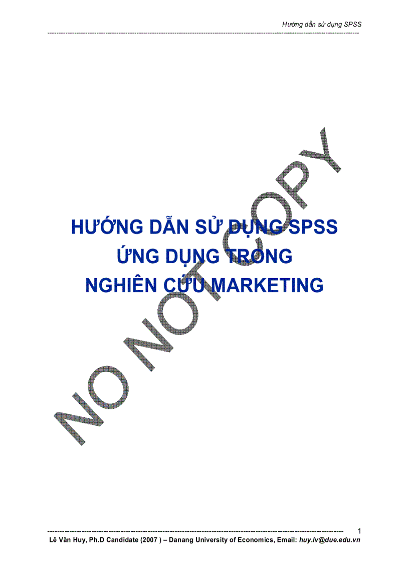 Kĩ năng sử dụng phần mềm spss trong marketing