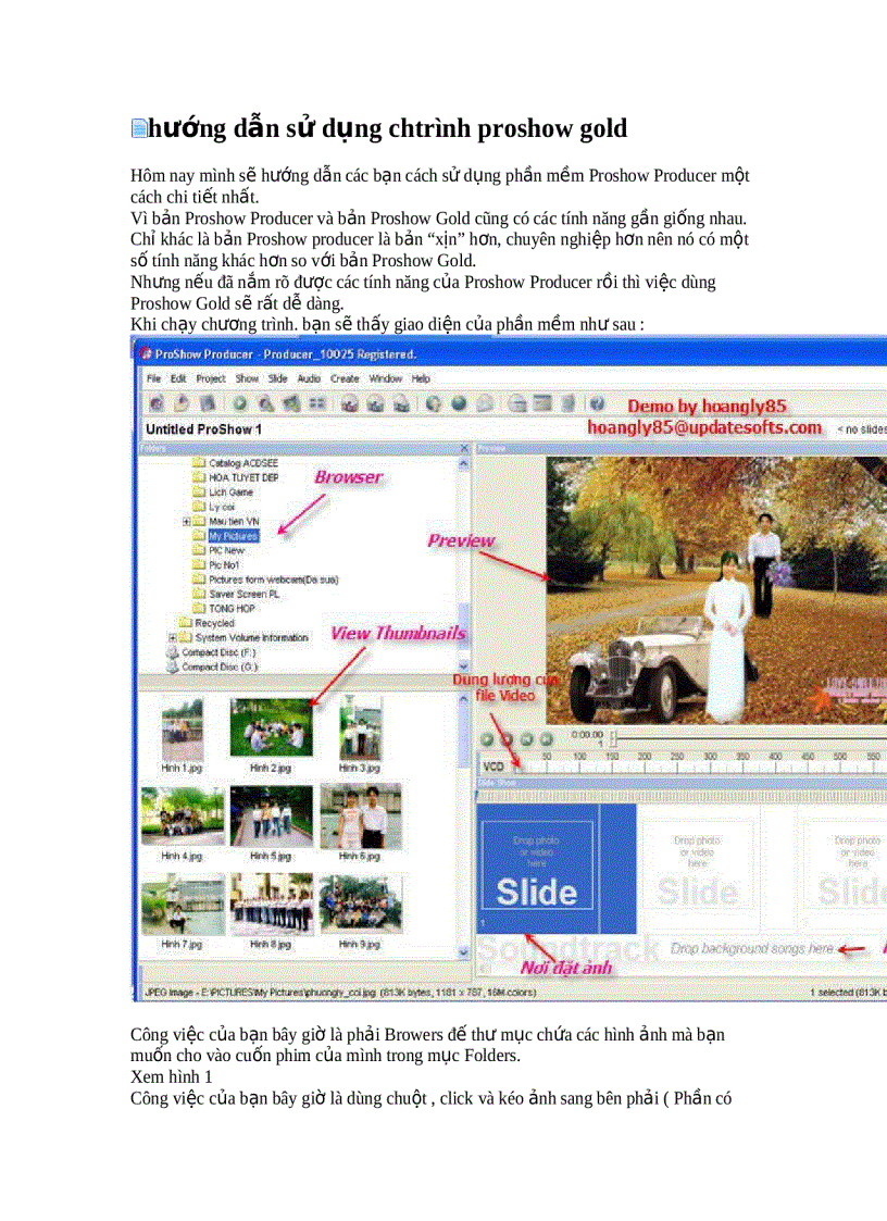 Hướng dẫn sử dụng chương trình Proshow gold 1585